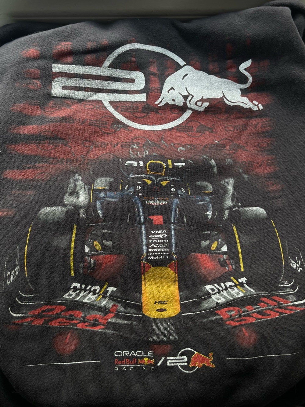 Hollister Black Hooded Sweatshirt soft ORACLE racing redbull xs men boys youth - Picture 2 of 5